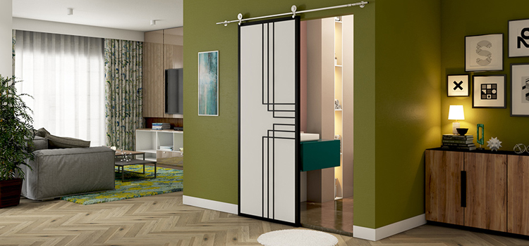 sliding bathroom door installation in Big Bear City